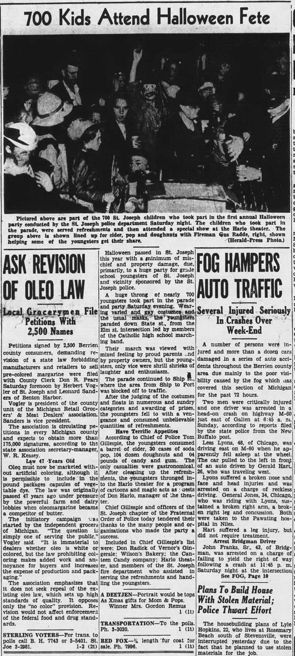 Harlo Theater - Nov 1 1948 Halloween Article (newer photo)